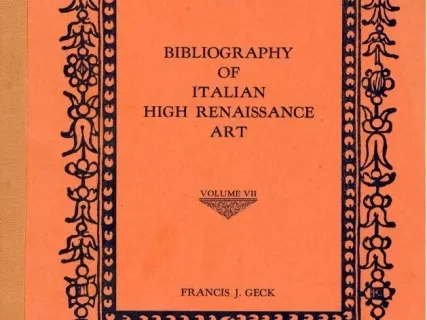 Book - Bibliography of Italian High Renaissance Art 1500-1540, Volume VII