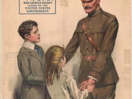Poster - Help Him Win by Saving And Serving,
Buy War Savings Stamps