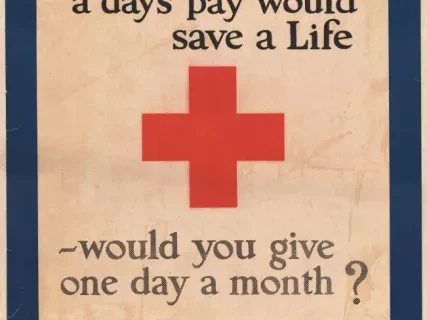 Poster - If you knew a day's pay would save a Life  - would you give one day a month