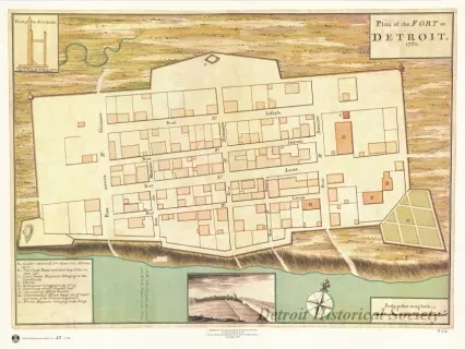 Map - Plan of the Fort at Detroit, 1760