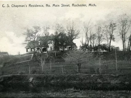 Postcard - C. S. Chapman's Residence, No. Main Street, Rochester, Mich.