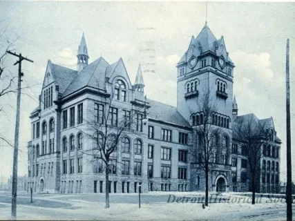 Postcard - Detroit, Mich., Central High School