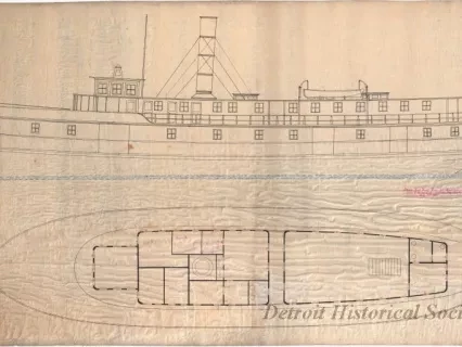 Drawing, Technical - Steam Railroad Ferry for Mackinaw and Point St. Ignace 
[SS Algomah]