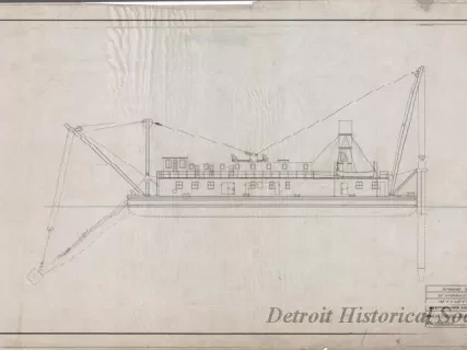Drawing, Technical - Outboard Profile, 20" Hydraulic Dredge