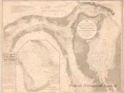 Chart, Navigational - Chart No. 1 of River Ste. Marie from
Point Iroquois to East Neebish