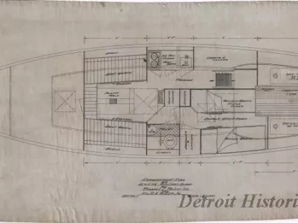 Drawing, Technical - Arrangement Plan of a 46' x 11' x 6' Auxiliary Cutter