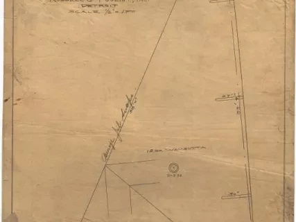 Drawing, Technical - Mitre Cut Overlapping Jib for 46' x 11' x 6' Auxiliary Sloop