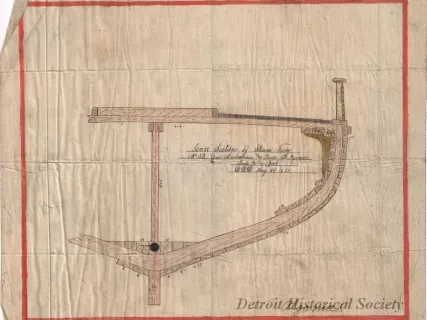 Drawing, Technical - Cross Section of Steam Ferry No. 53 for Mackinaw and Point St. Ignace
[SS Algomah]