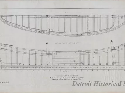 Drawing, Technical - Mackinaw Boat, "Wabesi"