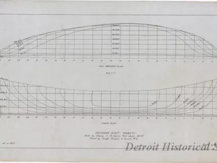 Drawing, Technical - Mackinaw Boat, "Wabesi"