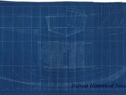 Blueprint - Middle Neebish Light Station, 
30' Steel Boat Lines
