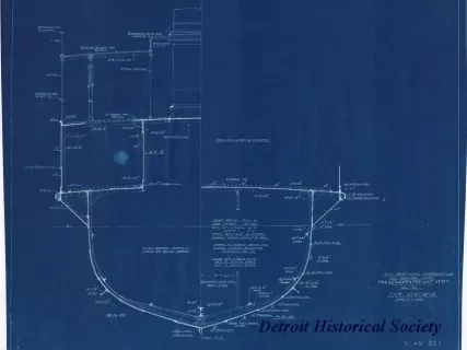 Blueprint - Passenger & Freight Stmr.,
Hull #104, Type Sections