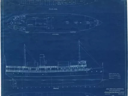 Blueprint - Passenger & Freight Stmr.
[Hull #104]