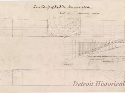 Drawing, Technical - Line Draft of F.&P.M. Steamers No. 59/60