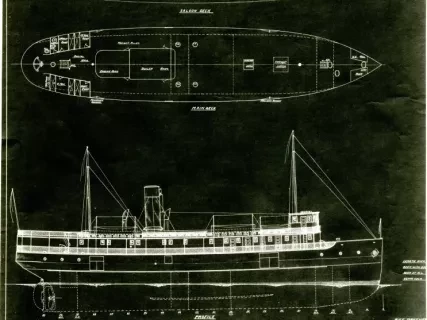 Drawing, Technical - Passenger & Freight Stmr.
[Hull #104]