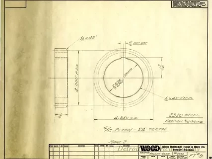 Drawing, Technical - Roller Gear