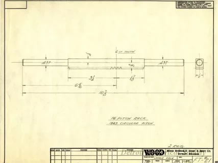 Drawing, Technical - Upper Rack