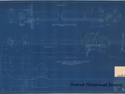 Blueprint - 40 Foot Steel Work Launch,
Rudder Stock - Carrier - Stuffing Box - Rudder Shoe & Stern Post