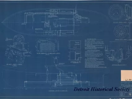 Blueprint - 40 Foot Steel Work Launch,
Piping & Wiring Plans
