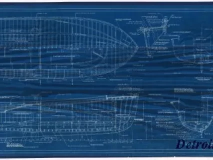 Blueprint - 40 Foot Utility Boat,
Construction Plan and General Arrangement