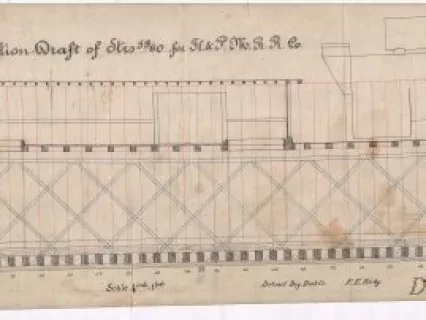 Drawing, Technical - Construction Draft of Strs. 59/60 for Ft.& P.M. R.R. Co.