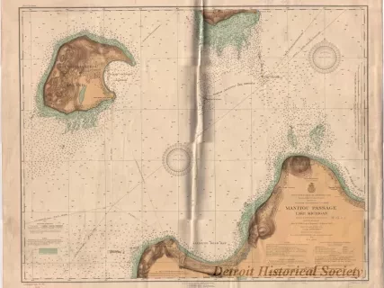 Chart, Navigational - Manitou Passage, Lake Michigan