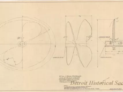 Drawing, Technical - 21" Dia. - 2 Blade Propeller