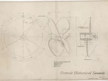 Drawing, Technical - 21" Dia. 3-Blade Propeller