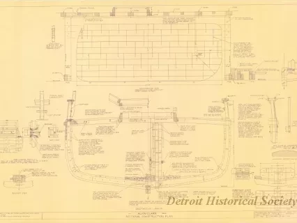 Blueprint - Sch. [Schooner] Alvin Clark, Sectional Construction Plan