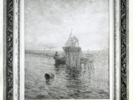 Print, Photographic - Setting the Range Lights - Photo of Robert Hopkin Painting 'Setting the Range Lights'