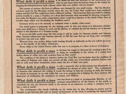 Poster - What Doth It Profit a Man?