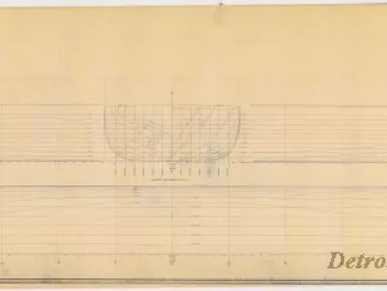 Blueprint - Lines From Mold Loft Offsets
[Hull No. 311, SS City of Midland]
