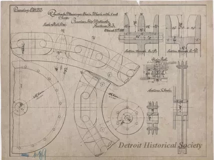 Drawing, Technical - 3/4" Southard's Messenger Chain Wheels with 6 and 19 Lugs