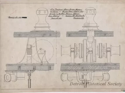 Drawing, Technical - No. 4 'Providence' Steam Capstan Windlass