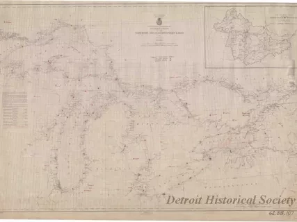 Chart, Navigational - General Chart of the Northern and Northwestern Lakes