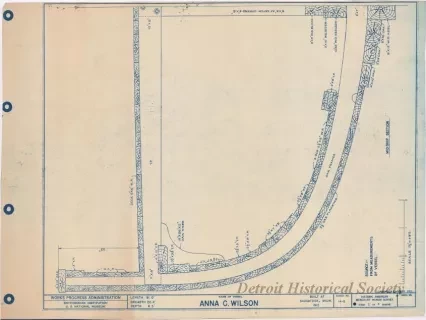 Blueprint - Anna C. Wilson, Mid-Ship Section