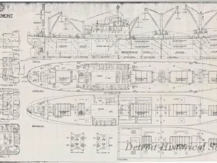 Photocopy - MV Montrose,
General Arrangement