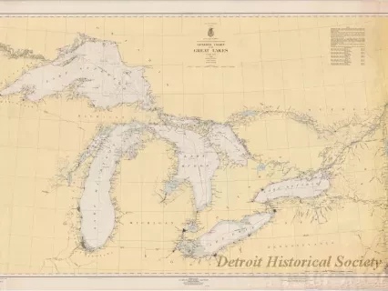 Chart, Navigational - General Chart of the Great Lakes