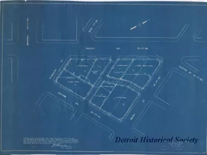 Blueprint - The Widening of Gratiot Avenue from Randolph St. to Brush St.