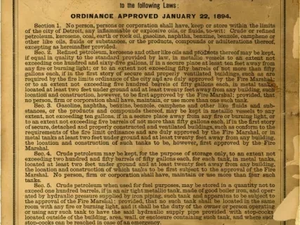 Poster, Instructional - Inflammable Goods, Oils, Etc.