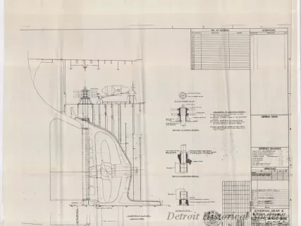 Drawing, Technical - Steering Gear & Rudder Assembly