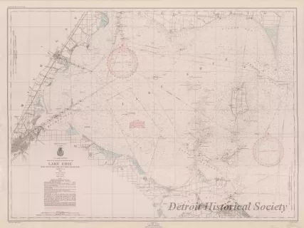 Chart, Navigational - Lake Erie,
West End of the Lake Including the Islands