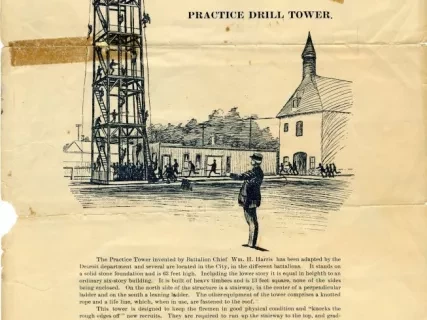 Pamphlet - Detroit Fire Department, Detroit, Mich. Practice Drill Tower