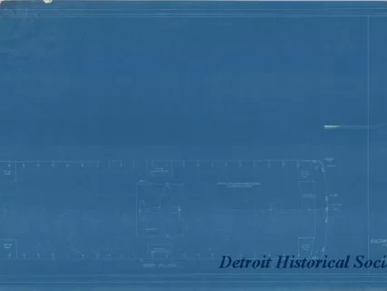 Blueprint - Proposed Aircraft Transport Vessel (with P-T Type Hull),
Hangar Deck Plan