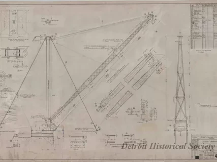 Drawing, Technical - Cargo Derrick