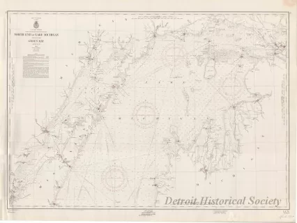 Chart, Navigational - North End of Lake Michigan Including Green Bay