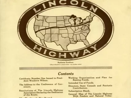 Packet - Lincoln Highway Association Folder
