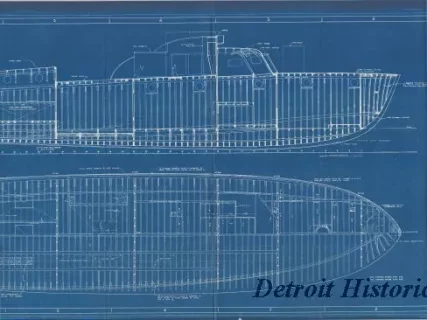Blueprint - 63 Ft. Aircraft Rescue Boat - Mark 3, 
Framing Plan and Profile