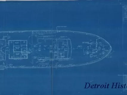 Blueprint - 63 Ft. Aircraft Rescue Boat - Mark 3, 
Deck Fittings Locations