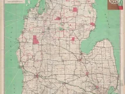 Map - Automobile Club of Michigan,
Official Map of Lower Peninsula of Michigan
